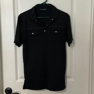 Travis Mathew Black Short-Sleeve Polo - LaCosta